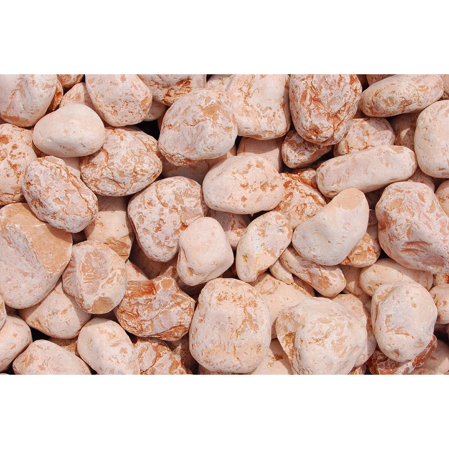 Mramorové okrasné oblázky veronská červená 40-60 mm 25 kg PE pytel
