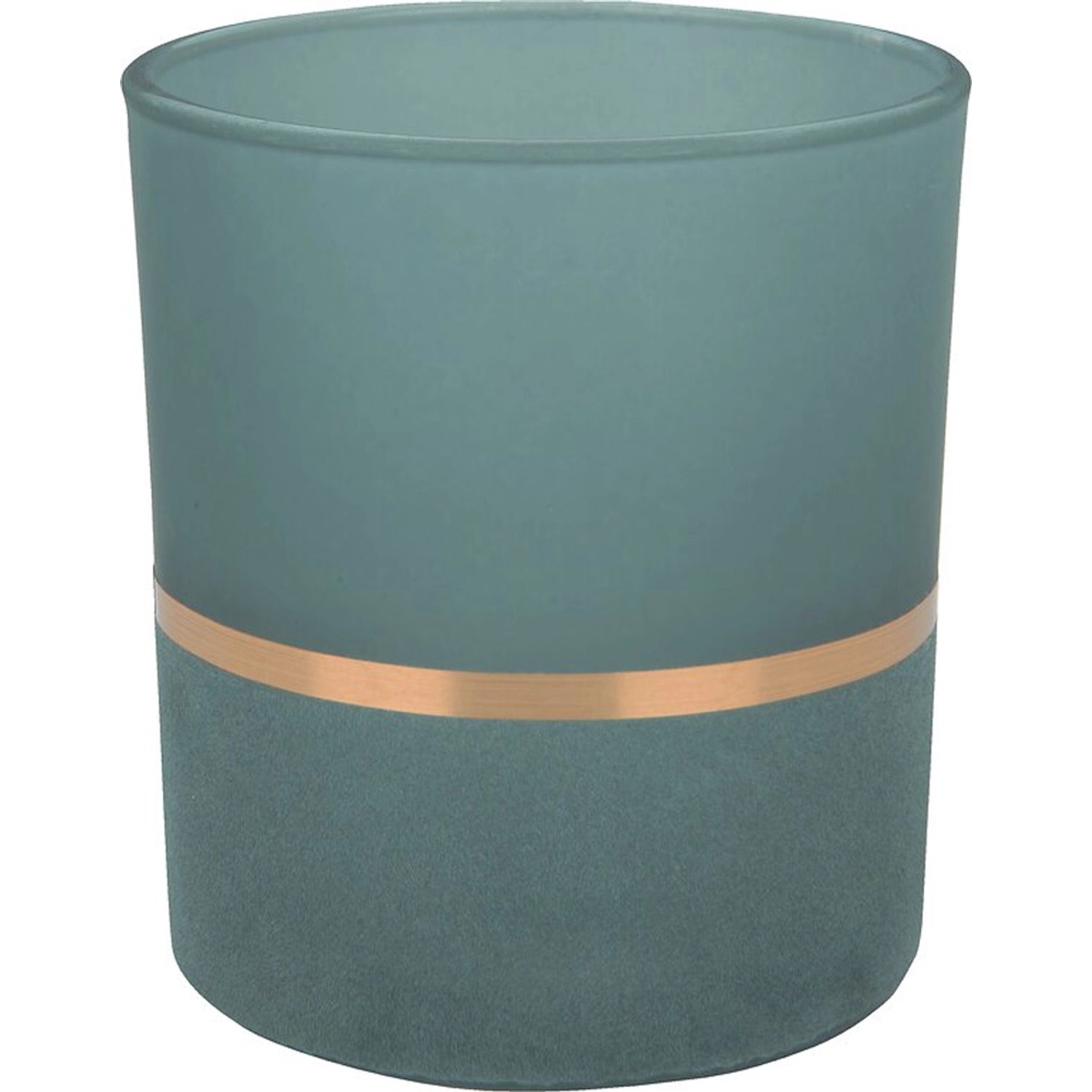 Svícen na čajové svíčky Dark Wonder, sklo, tyrkysový, 10 x 8 x 8 cm