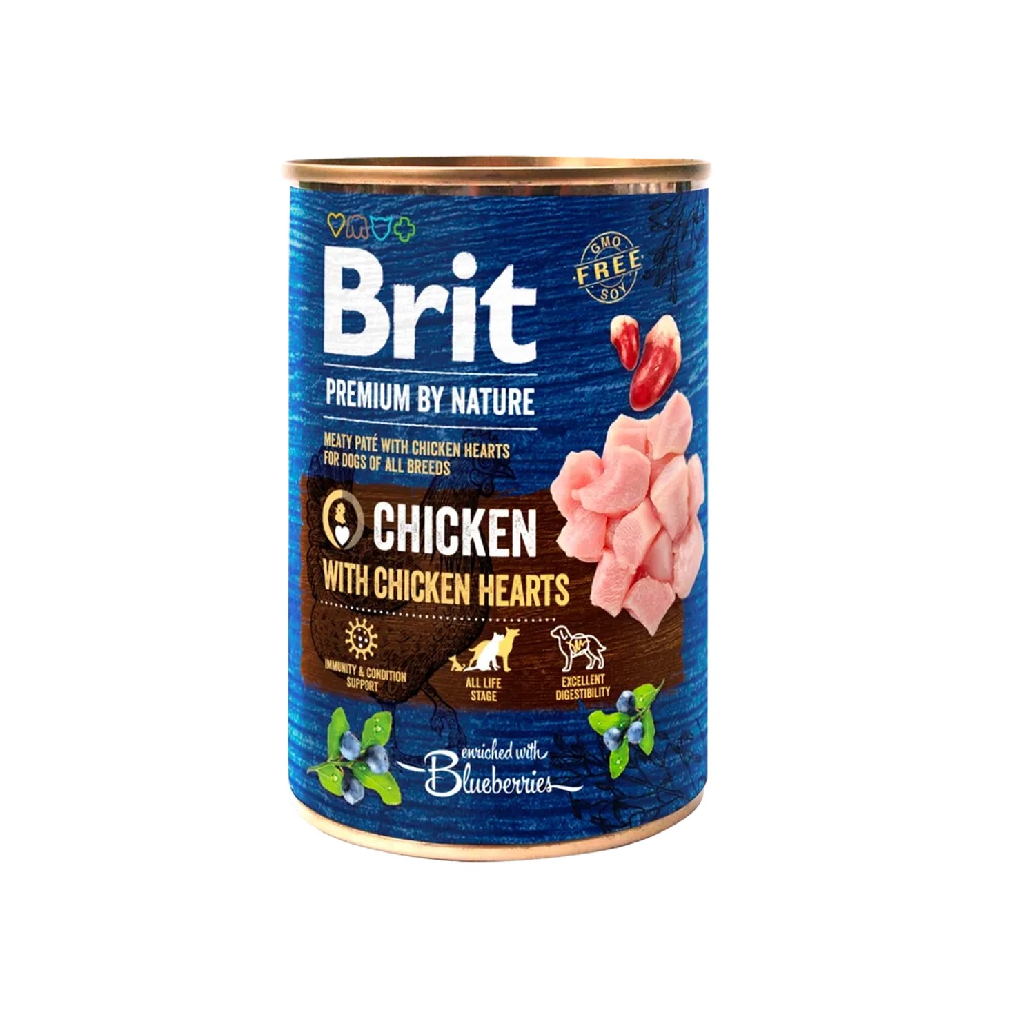 Brit Premium Dog by Nature konz Chicken & Hearts 400 g