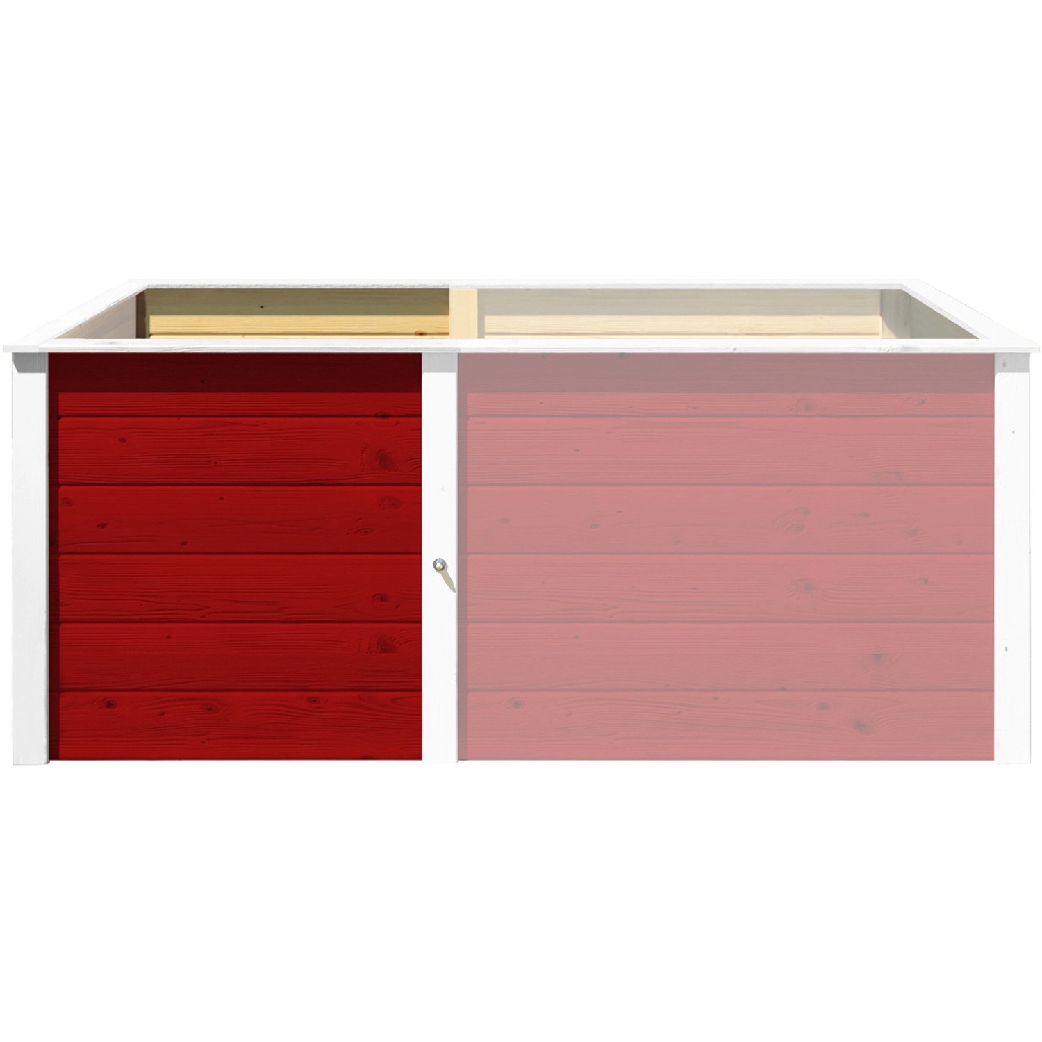 Weka Doplňkový modul pro modulární vyvýšený záhon, červená, 69 x 69 x 71 cm