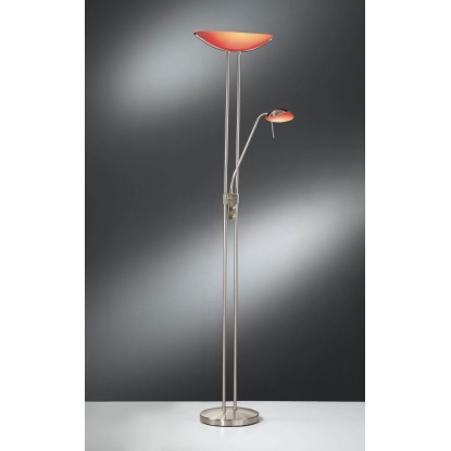 Eglo Stojací lampa Baya červeno - oranžové sklo 180 cm