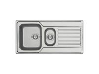 PYRAMIS Nerezový dřez FEDRA 1 1/2B 1D hladký, 100 x 50 cm