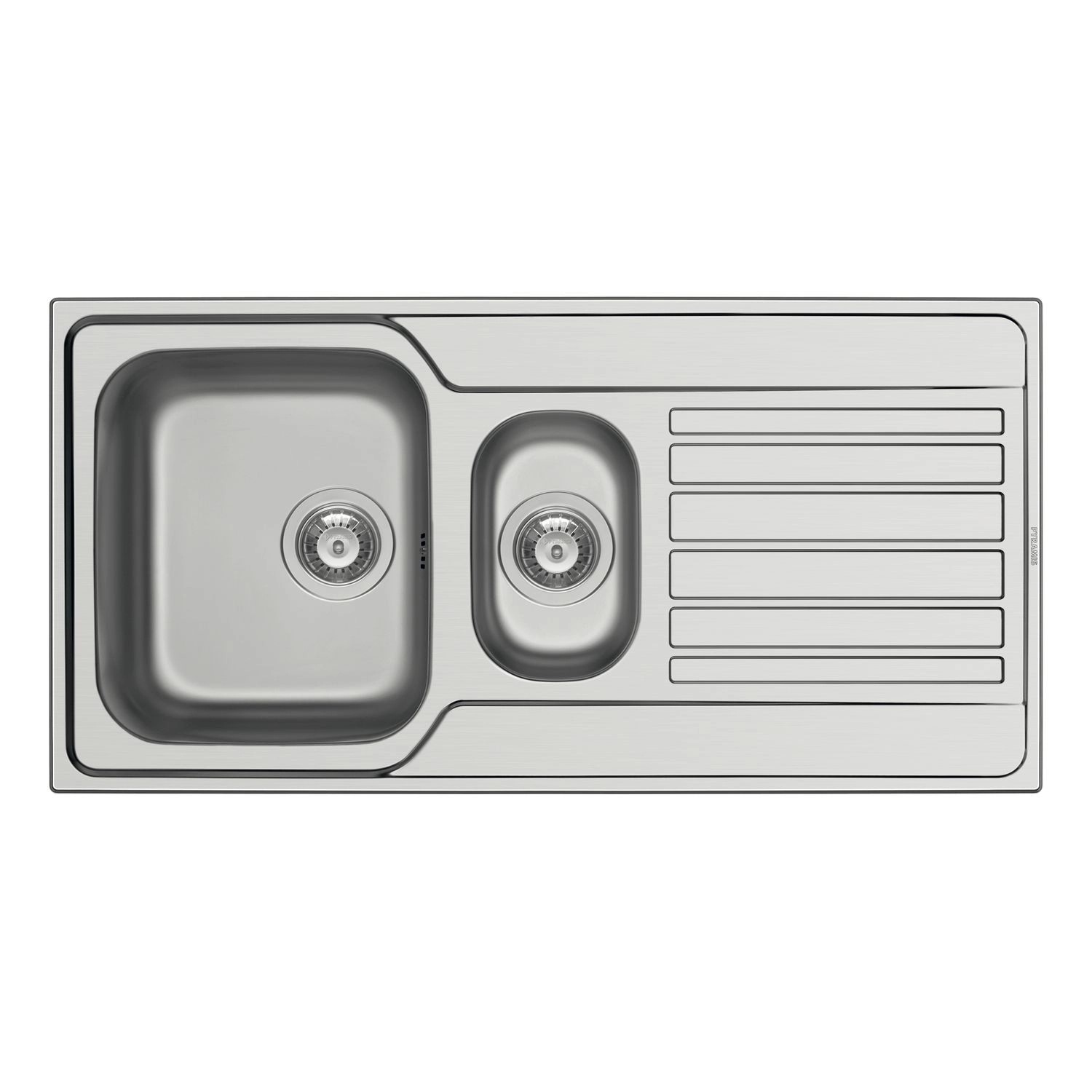 PYRAMIS Nerezový dřez FEDRA 1 1/2B 1D hladký, 100 x 50 cm