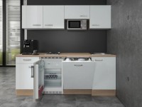 Flex-Well Kuchyně Valero 210 cm/typ 1 - lednice/mikrovlnka/var.deska/myčka