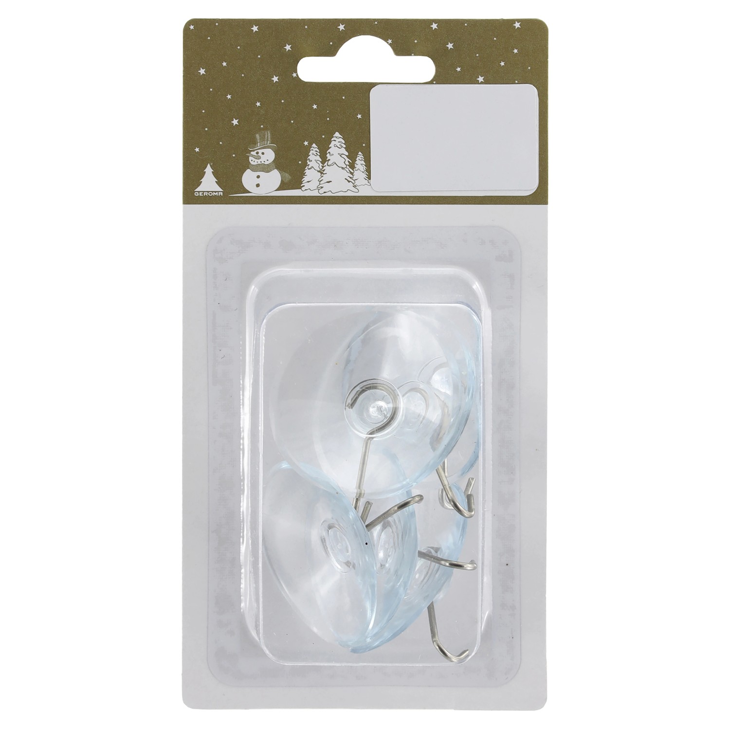 GEROMA Přísavky s háčky plast transparentní pr. 3,5 cm, 6 ks