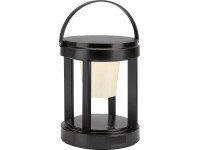 Solární LED lucerna, IP44, černá, pr. 13 x 18 cm