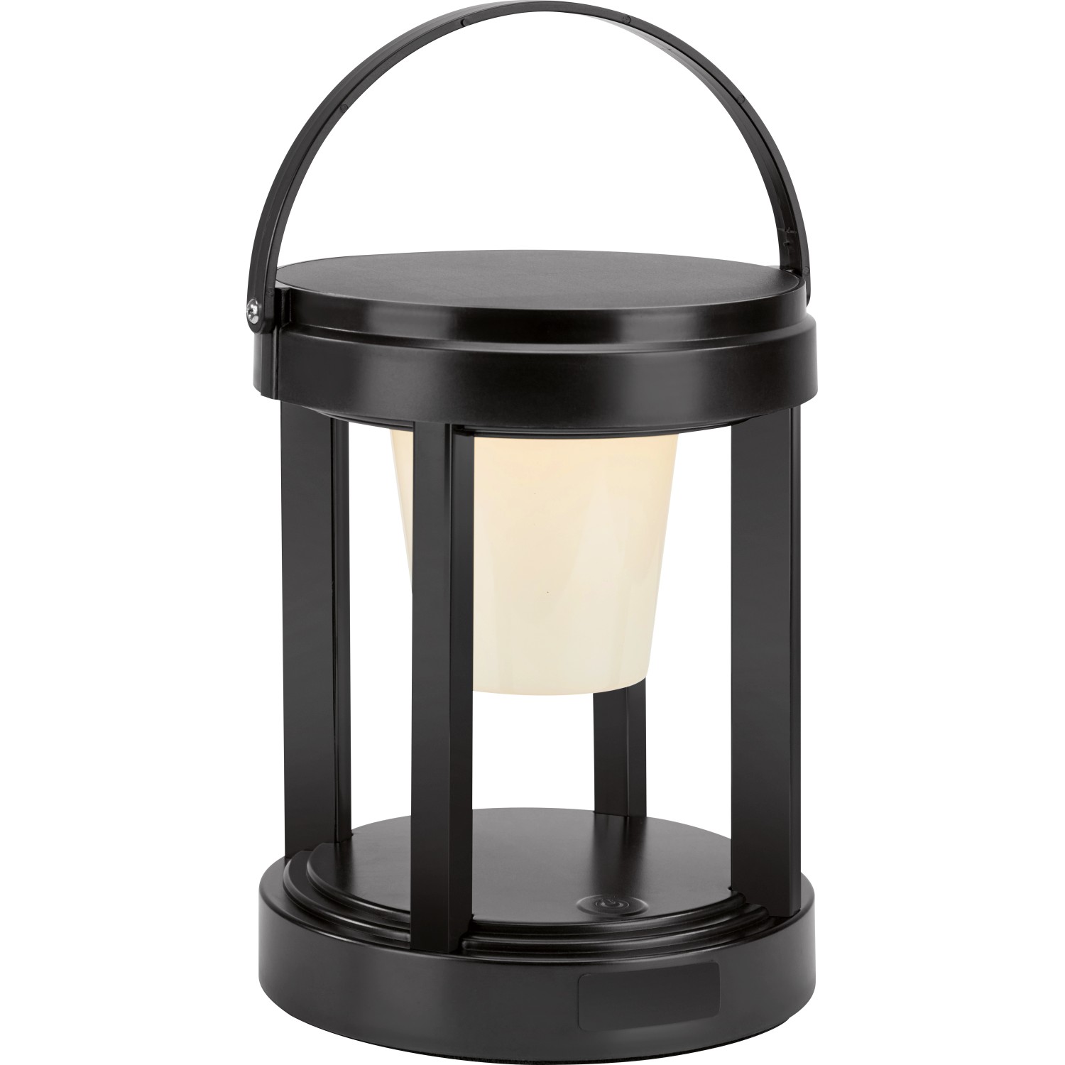 Solární LED lucerna, IP44, černá, pr. 13 x 18 cm