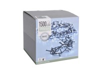 LED světelný řetěz 1500 LED studená bílá, zelený kabel, 30 m