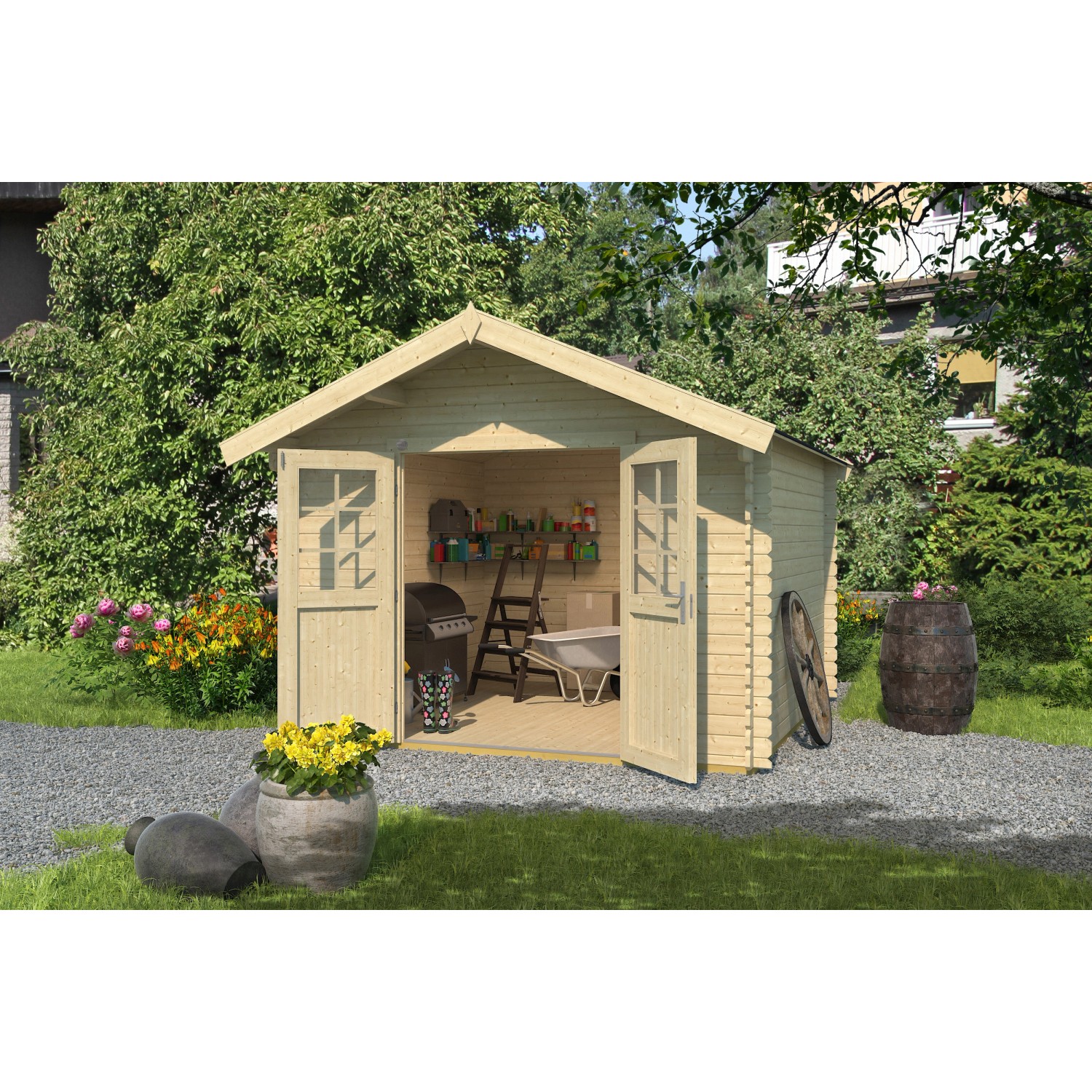 Weka Dřevěný zahradní domek 209 vel. 3, přírodní, 300 x 300 cm FSC