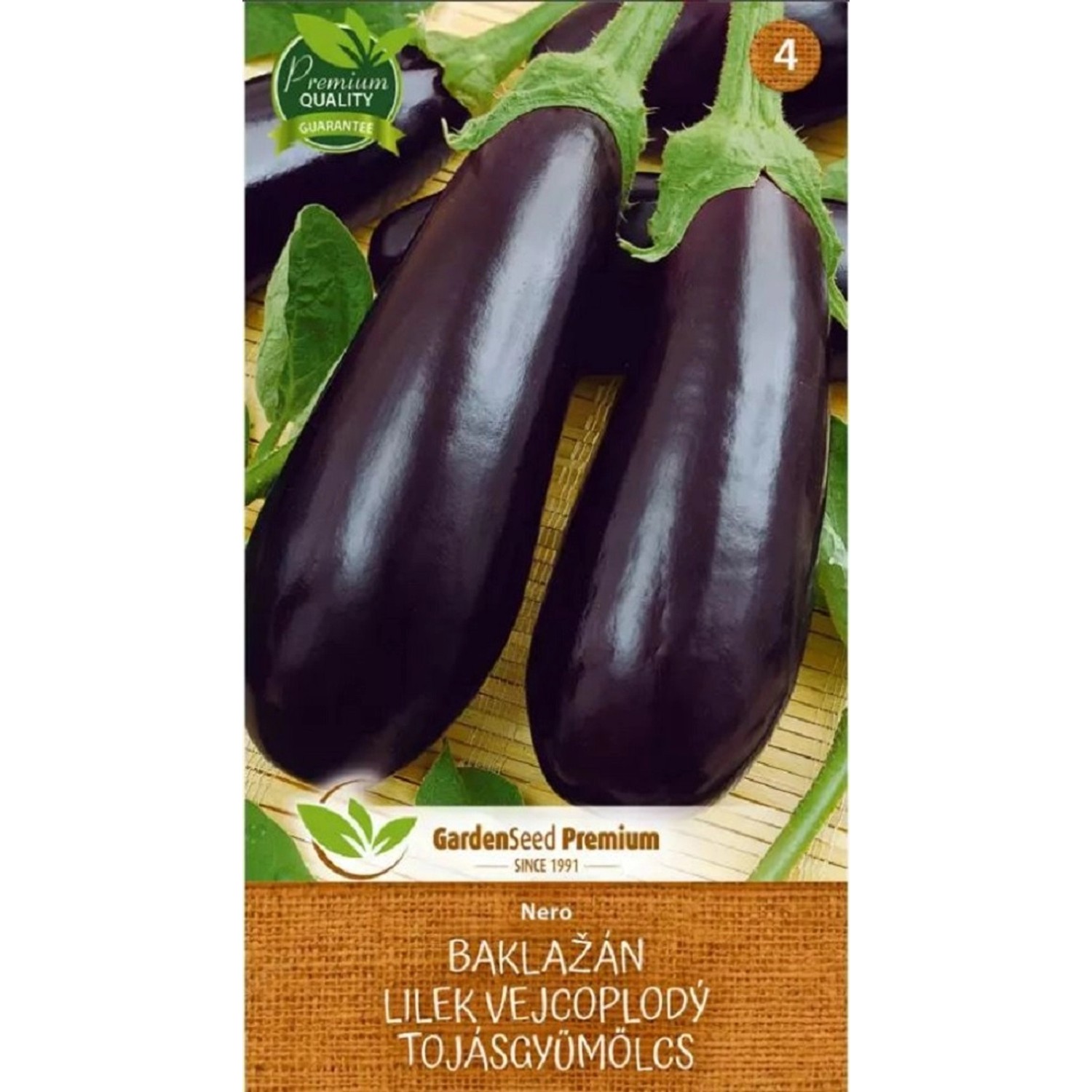 GardenSeed Premium Semínka Lilek vejcoplodý Nero 0,5 g