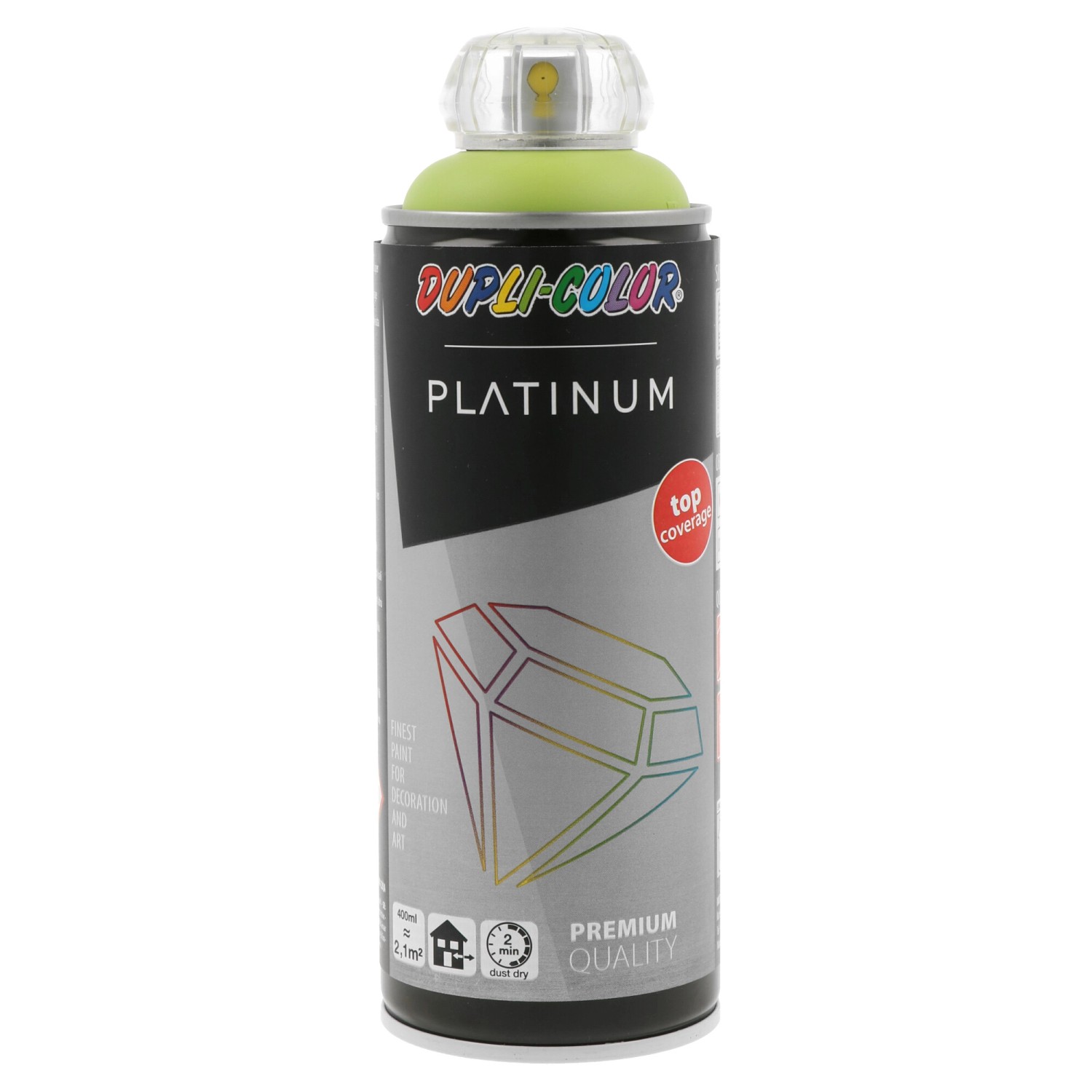 DUPLI-COLOR Lak ve spreji PLATINUM hedvábně matný, jarní zelená, 400 ml