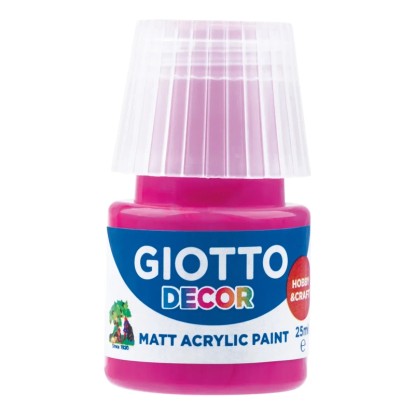 Giotto Decor Akrylová barva matná Magenta, 25 ml, matná akrylová barva pro hobby a dekorace.