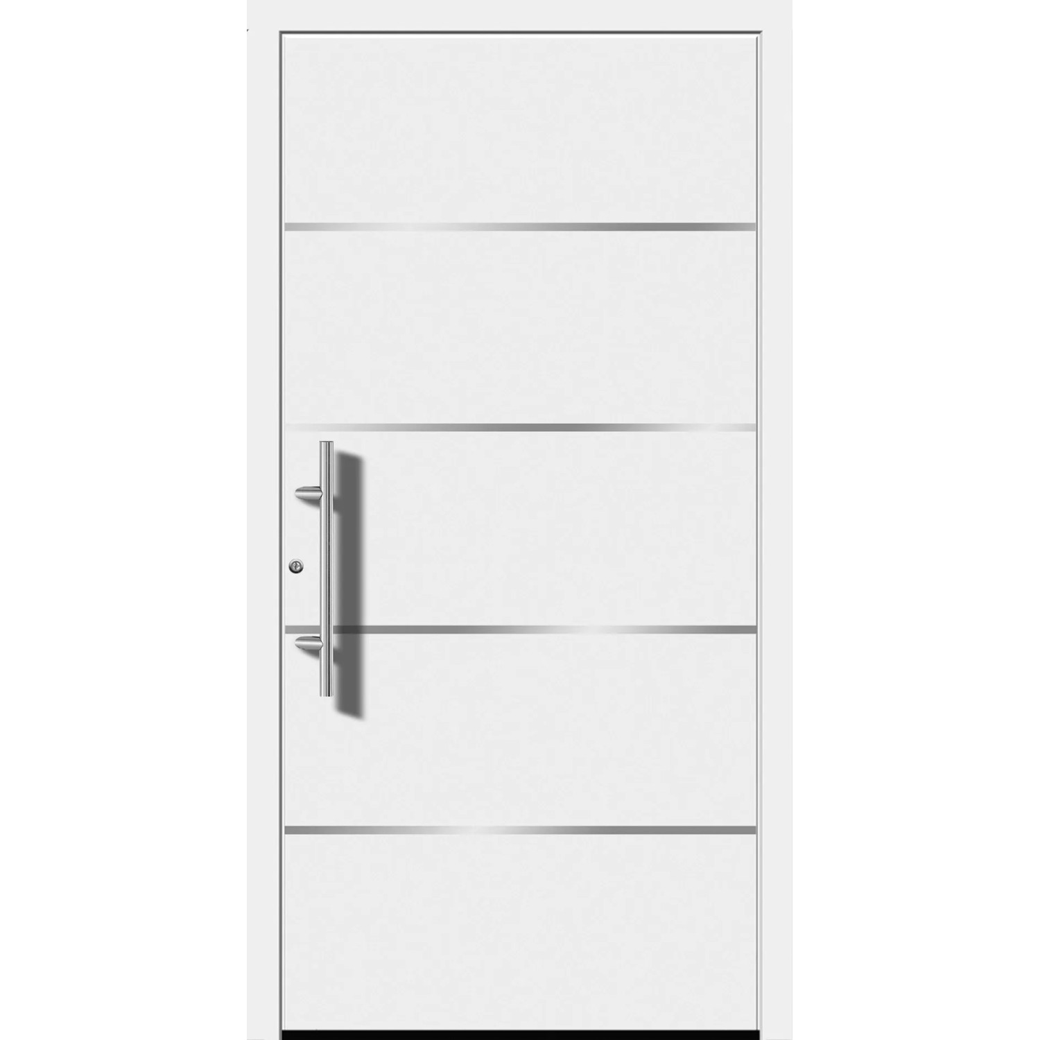 Splendoor Hliníkové vchodové dveře Moderno M480/P, bílé, 110 L