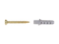 GAH Alberts Sada šroubů a hmoždinek, pomosazená ocel, 3 x 25 mm, 10 ks GAH Alberts Sada šroubů a hmoždinek, pomosazená ocel, 3 x 25 mm, 10 ks