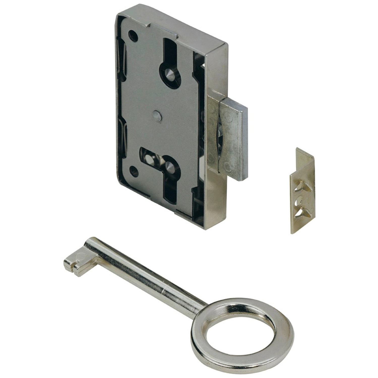 Hettich Západkový zámek 60 mm x 58 mm x 8,7 mm poniklovaná ocel