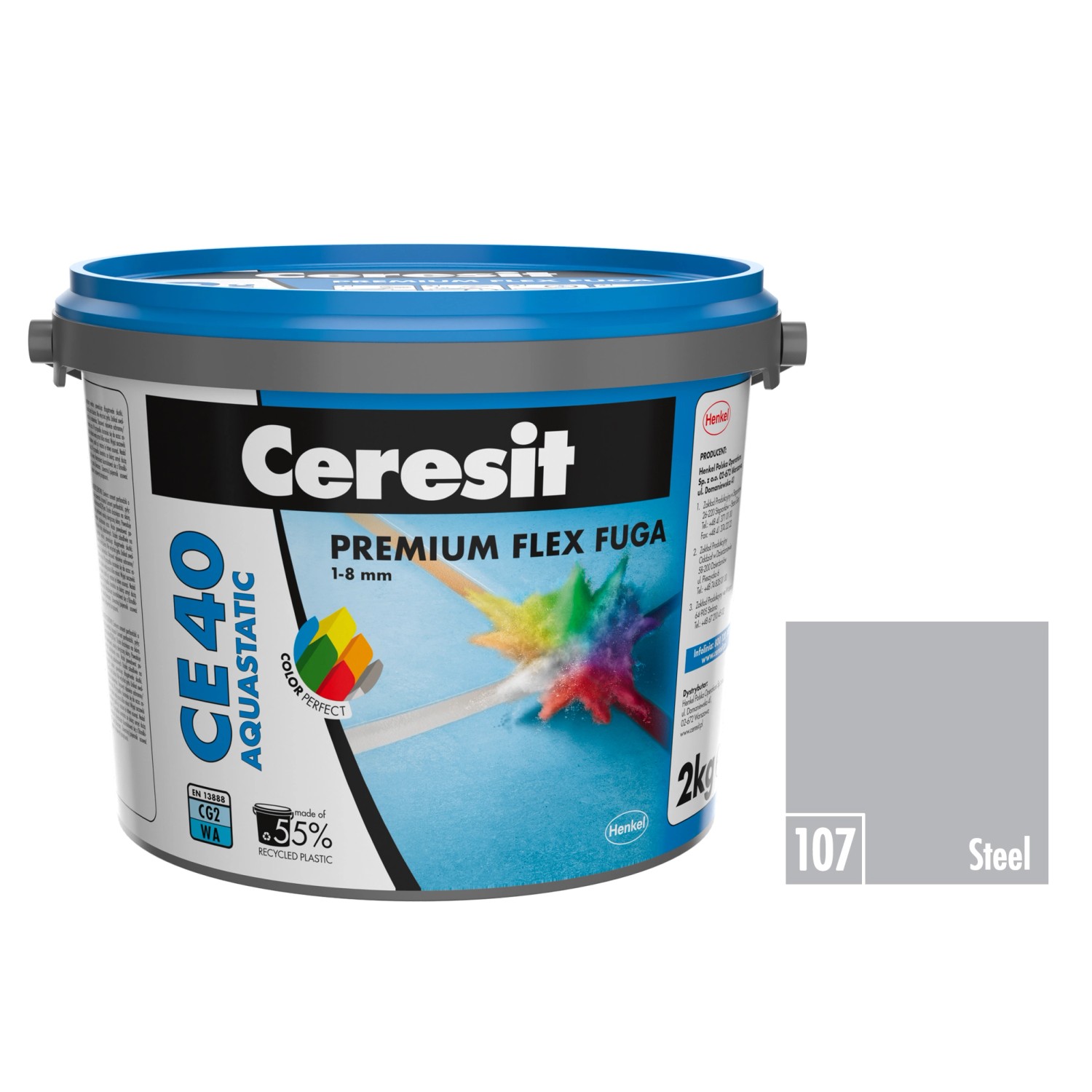 Ceresit Flexibilní spárovací hmota CE 40 Aquastatic Steel, 2 kg