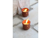 FlowerPower Svíčka Terra s otvorem, 80 x 85 x 85 mm