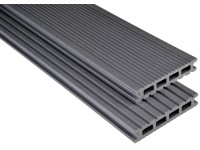 KOVALEX Terasové prkno WPC EXKLUZIV matné kamenně šedé 26 x 145 mm - metráž