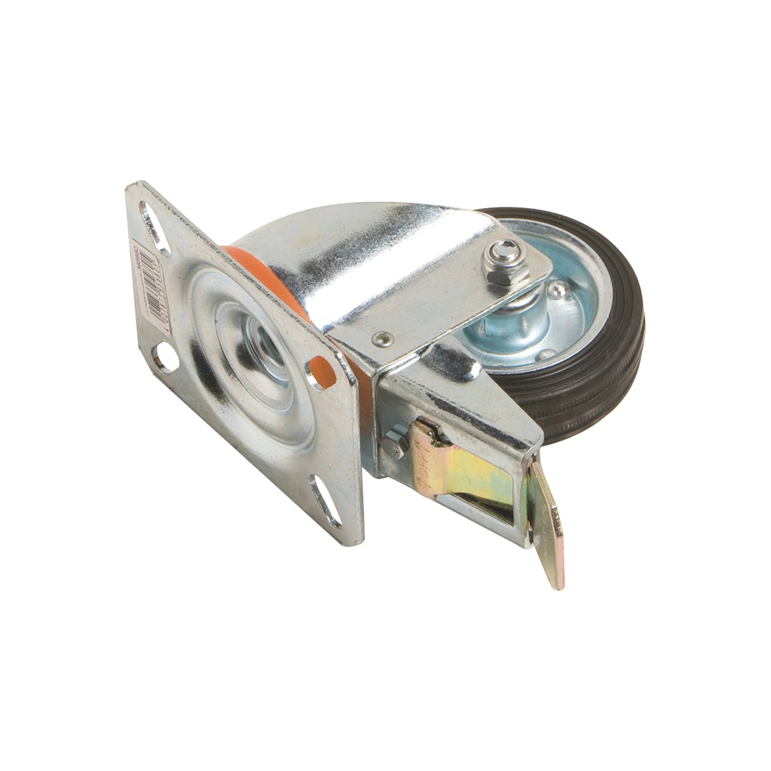 OBI Otočné přepravní kolečko s gumovou obručí a brzdou průměr 80 mm 50 kg