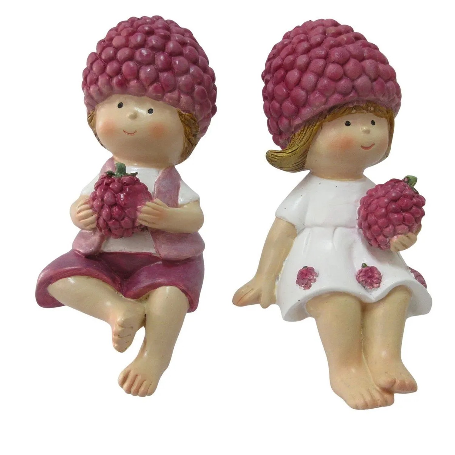 Boltze Sedící dekorativní figurka s ovocem Rubus, různé druhy, 1 ks