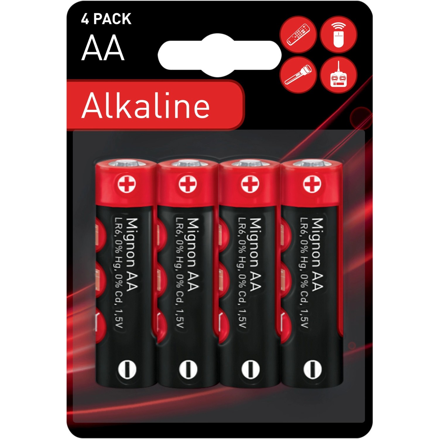 VLC Alkalické baterie Mignon AA LR6 1,5 V, 4 ks