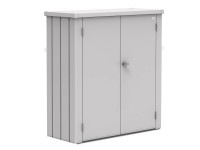 Biohort Zahradní skříň na terasu Romeo M stříbrná, 132 x 57 x 140 cm