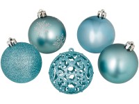 OBI Sada vánočních ozdob - koule plast průměr 6 cm modrá, 25 ks