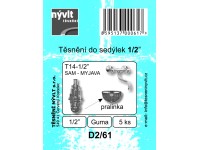 Sada těsnění sedla vršku 1/2 půlkulaté guma, 5 ks
