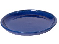Mega Collections Miska pod květináč Glazed Saucer modrá pr. 34 cm
