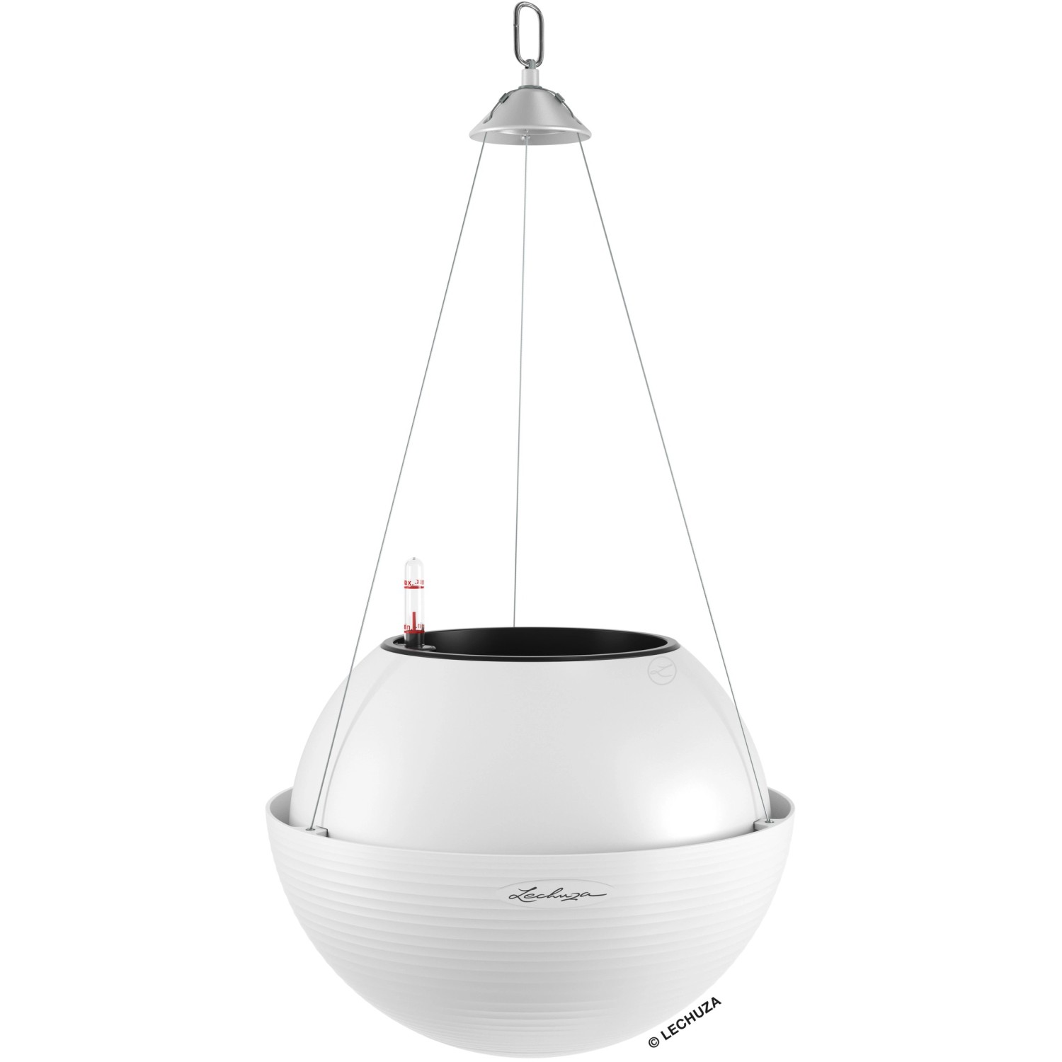 Lechuza Závěsný květináč Bola Color 32, bílá, pr. 32 x 25 cm