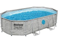 Bestway Bazén s ocelovým rámem Power Steel oválný, GS, 107 x 488 x 305 cm