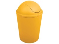 MSV Odpadkový koš s výklopným víkem Ako, šafránová, 5,5 l