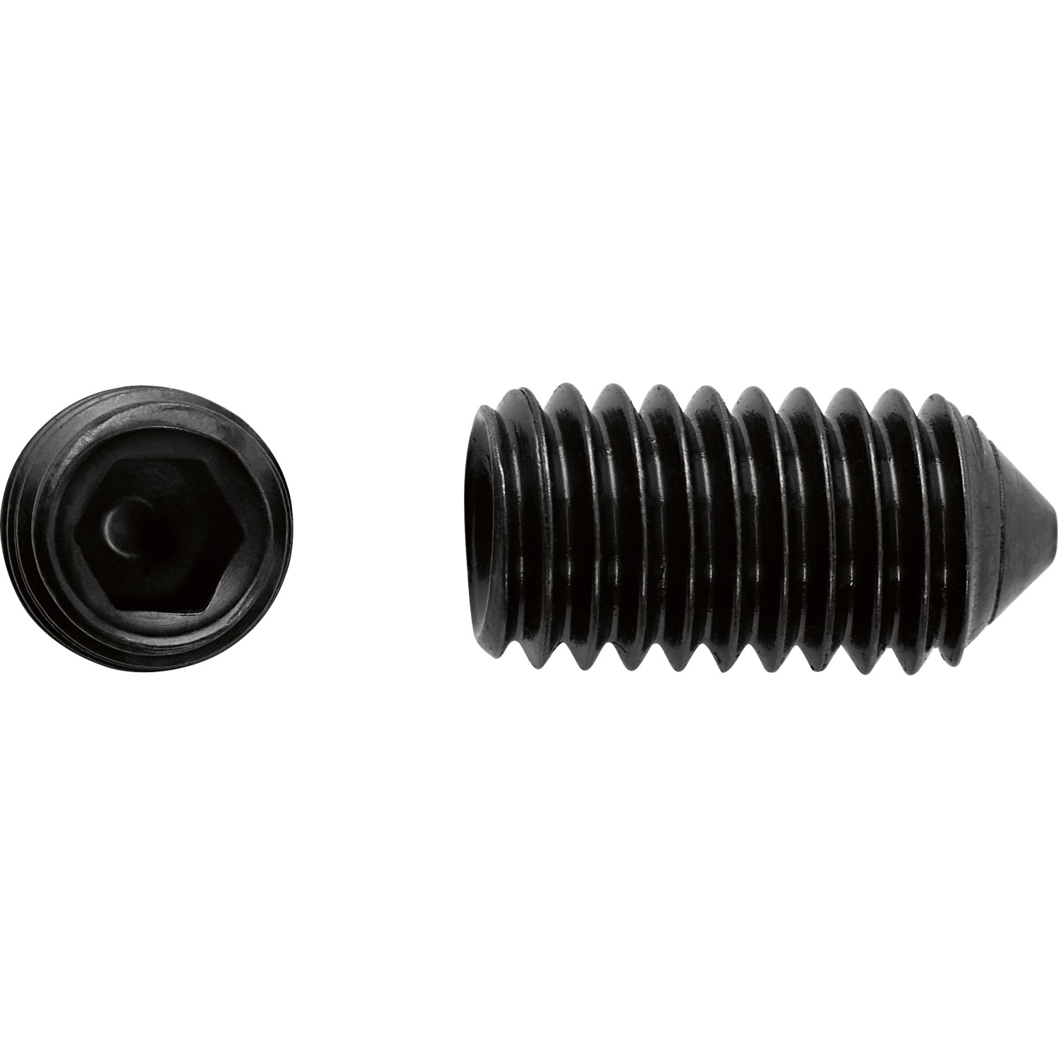 Stavěcí šroub SW4 černě pozinkovaný M5 x 10 mm, 8 ks