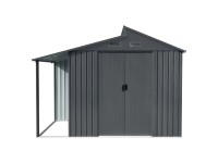 Floraworld Zahradní domek Skylight s přístavbou, antracit, 300 x 173 x 225 cm