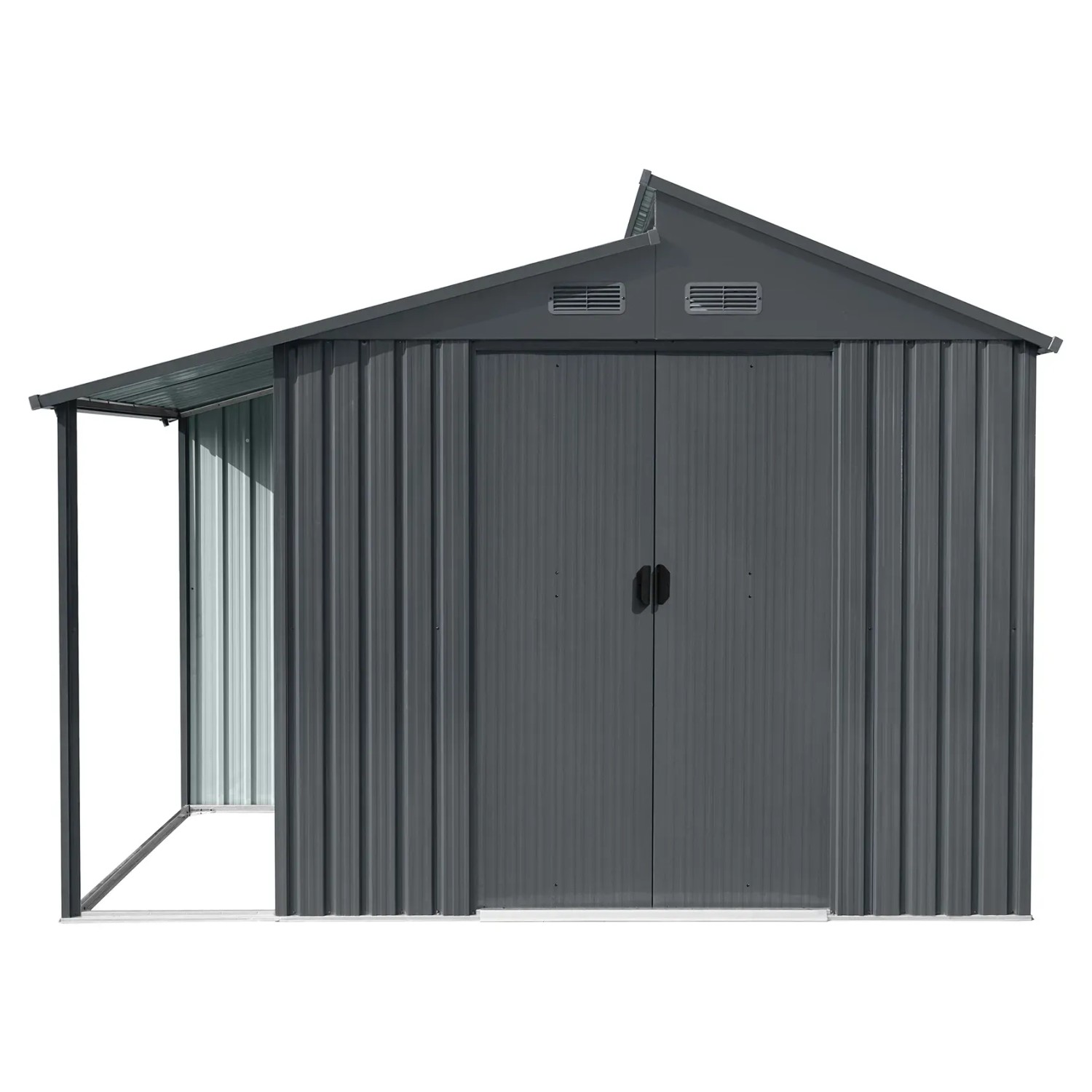 Floraworld Zahradní domek Skylight s přístavbou, antracit, 300 x 173 x 225 cm