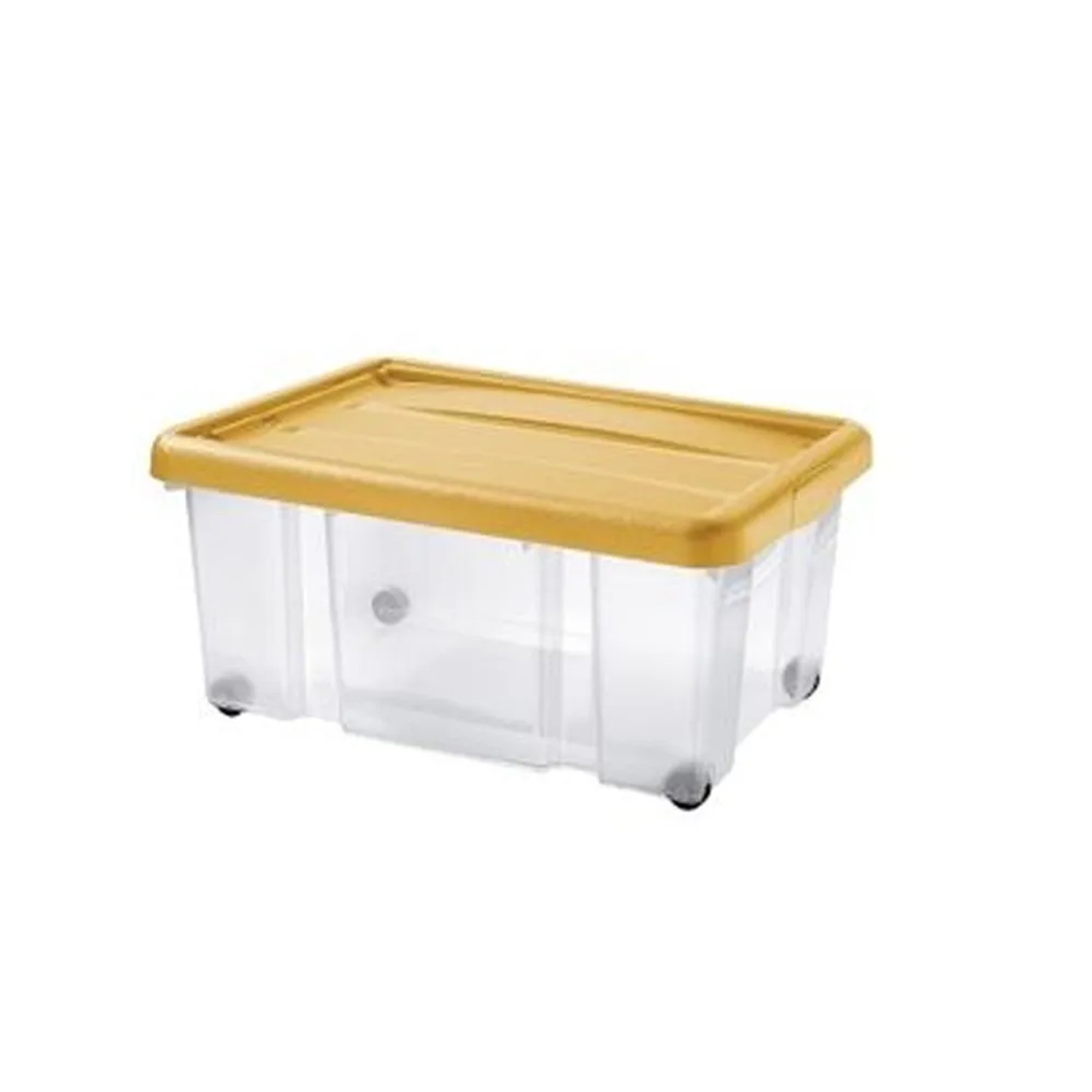 Tontarelli Úložný box s víkem PUZZLE transparentní/oranžový 43 l