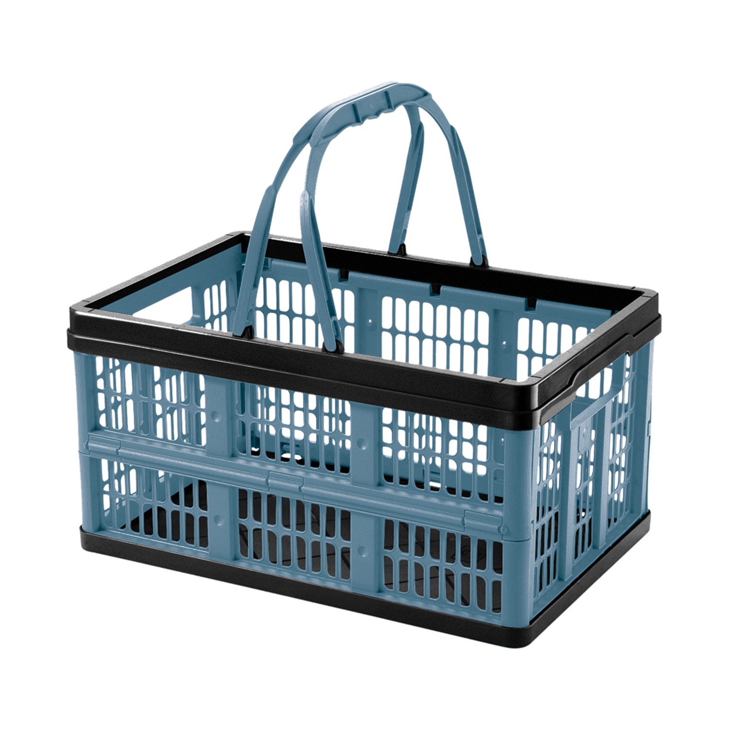 Tontarelli Skládací košík Voila břidlicově modrý 39 x 25,5 x 6/21 cm, 16 l