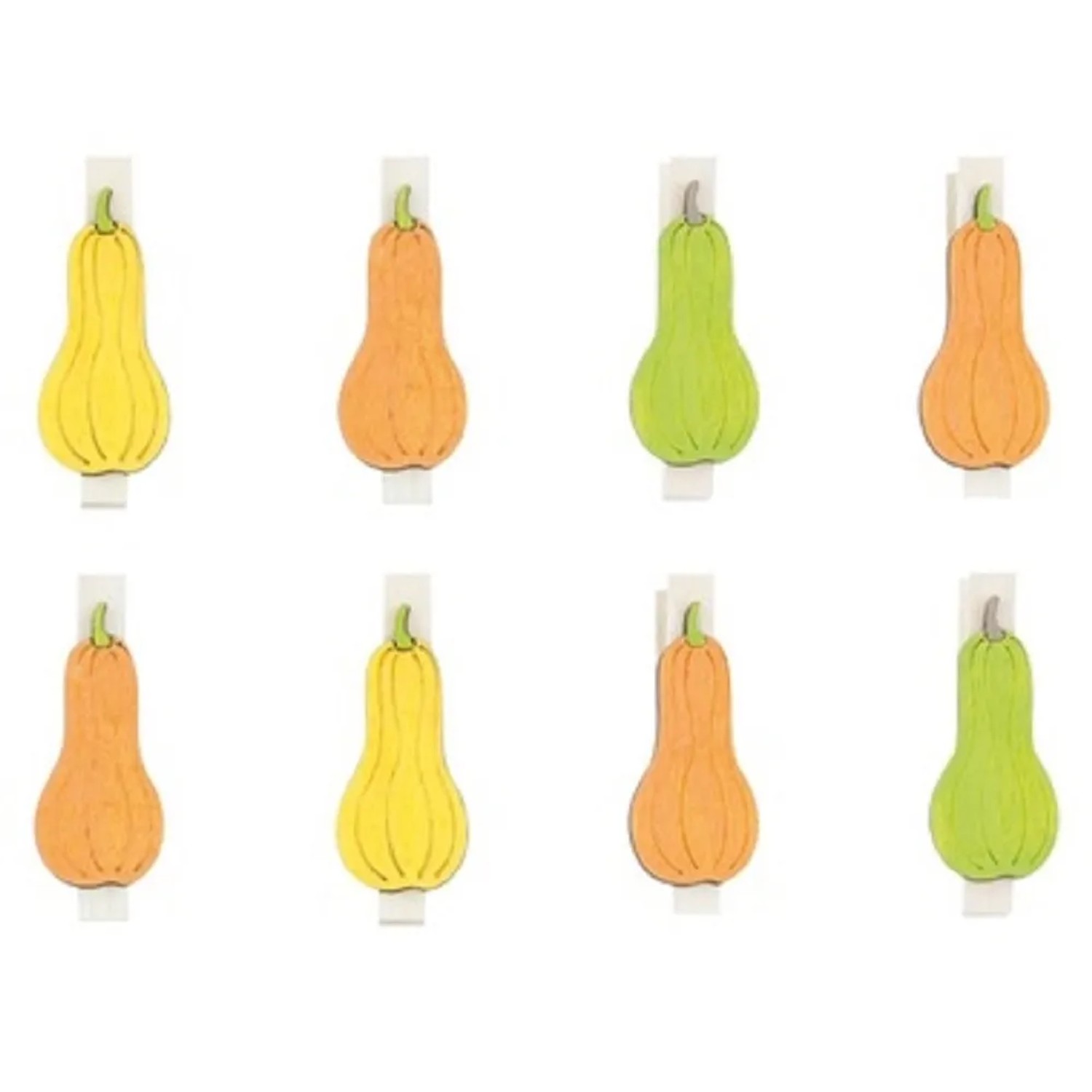 Anděl Přerov Dýně podlouhlé dřevěné na kolíčku, 8 ks, 3,5 cm