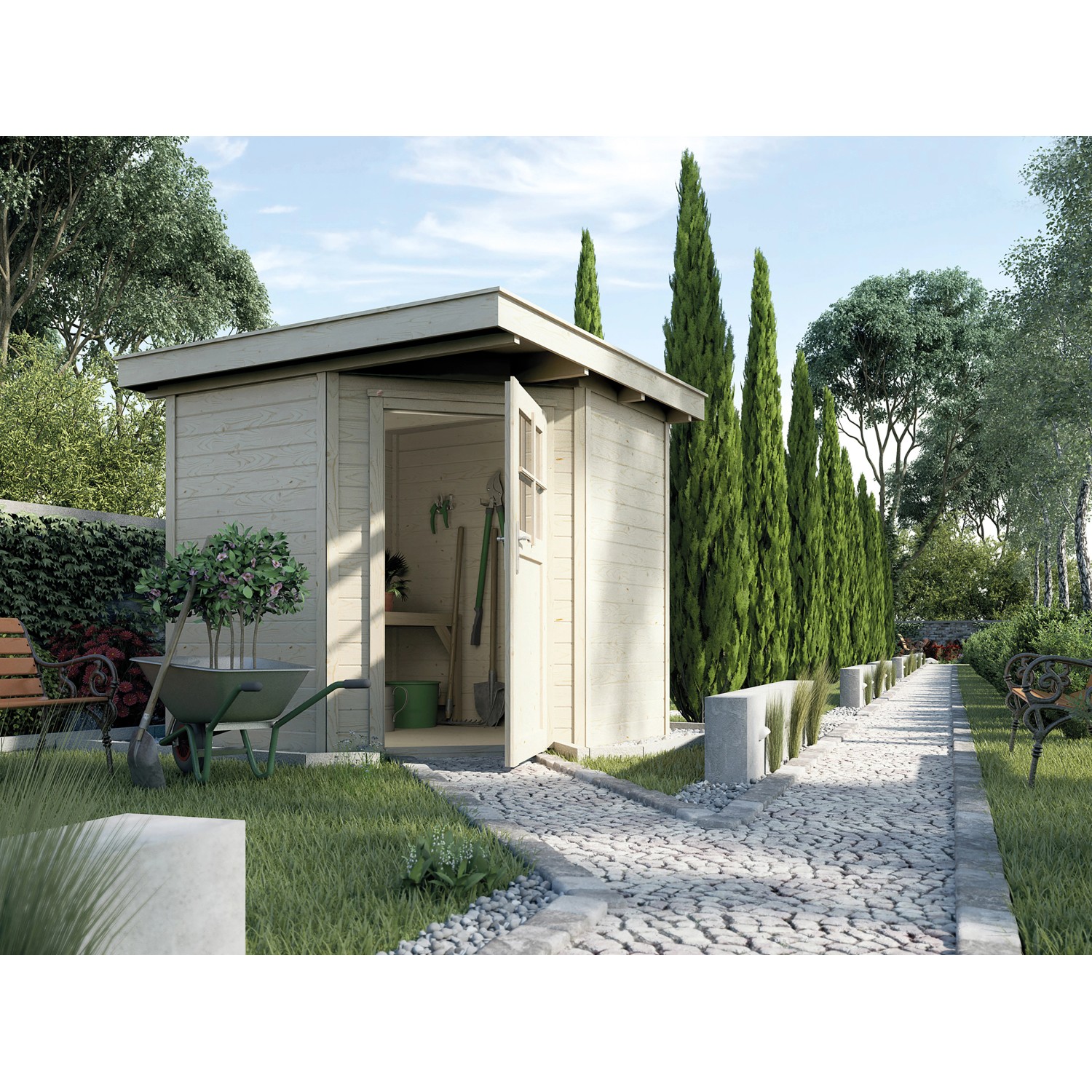 Weka Dřevěný zahradní domek Angolo A, přírodní, 209 x 205 cm