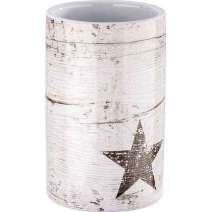 Wenko Kelímek na zubní kartáčky Star keramika taupe-šedá
