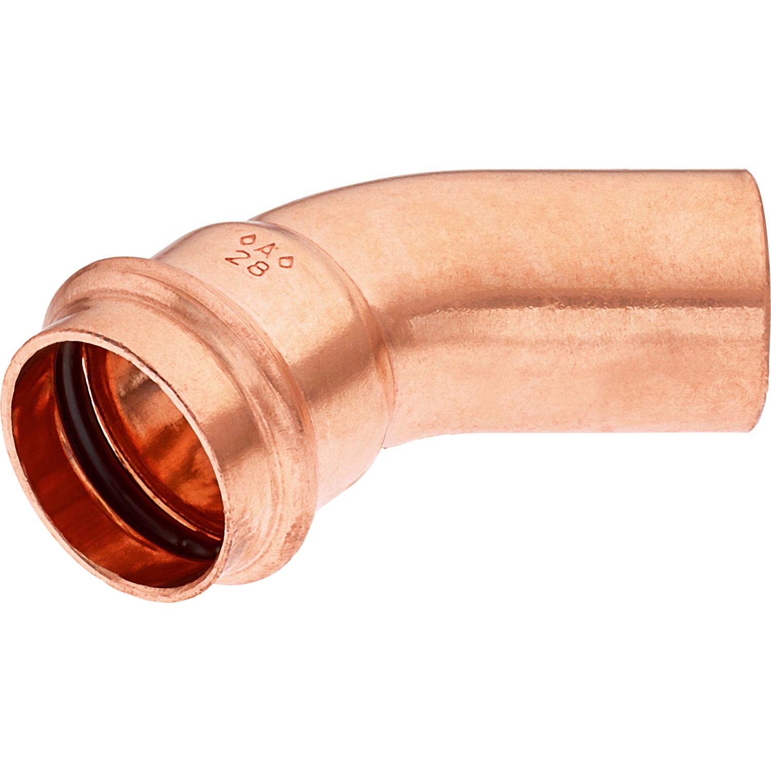 Lisovací oblouk typ IA měděný 45°, pr. 28 mm x 28 mm, 1 ks