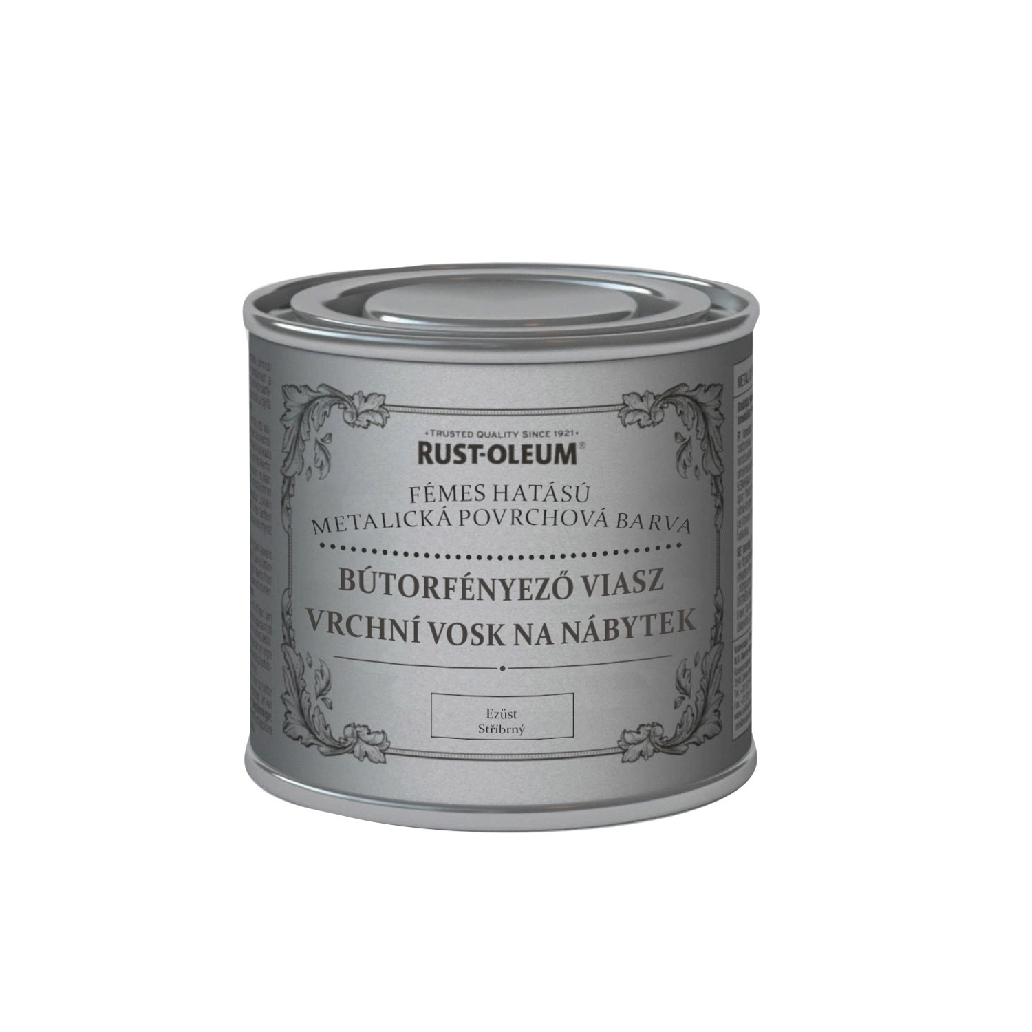 Rust-Oleum Vrchní vosk na nábytek, metalíza stříbrná, 125 ml