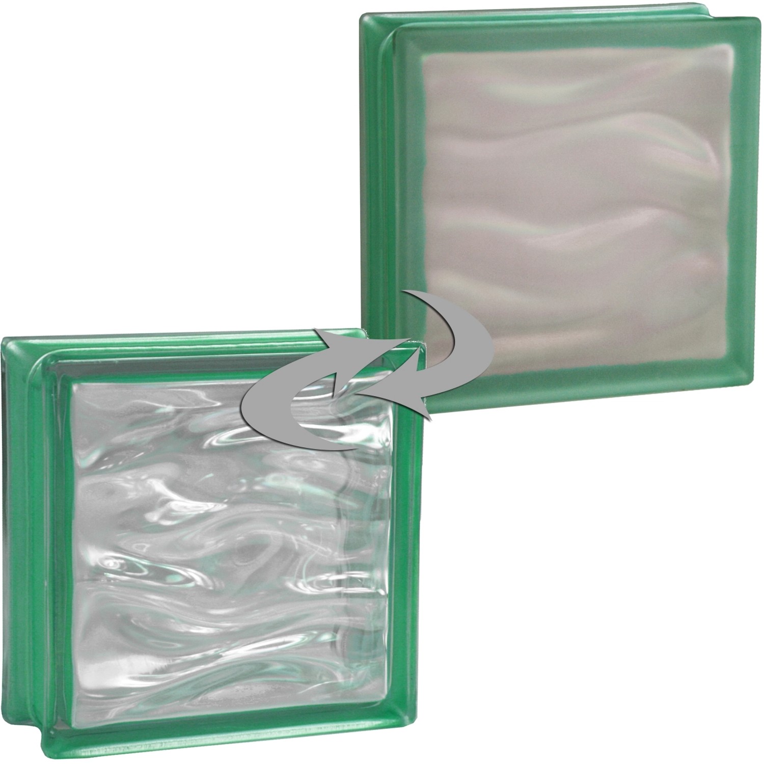 Fuchs Design Luxfera BM Aqua Reflex lesklá/mlč.sklo tyrkysová 19 x 19 x 8 cm