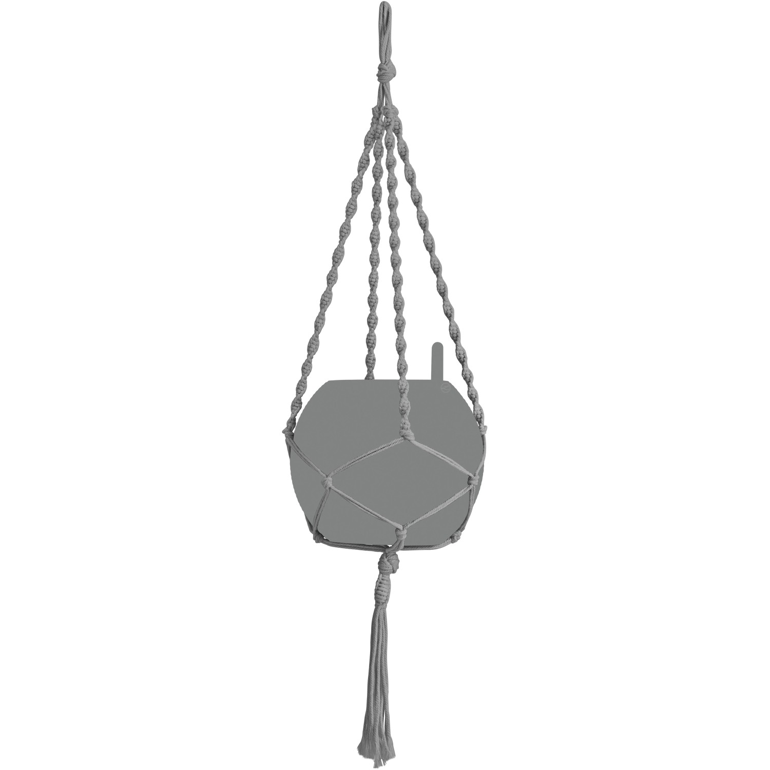 Lechuza Macramé závěs na květináč Cotton Boho šedý 90 cm