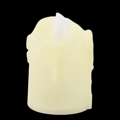 EURAKLES LED svíčka bílá/bílý plamínek 43 x 36 mm, 1 ks (vč. baterií)