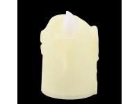 EURAKLES LED svíčka bílá/bílý plamínek 43 x 36 mm, 1 ks (vč. baterií)