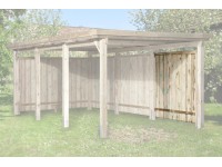 Weka Boční stěna pro přístřešky na auto, tl. stěny 20 mm, 180 x 181 cm