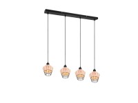 REALITY Závěsné svítidlo BORKA přírodní 4 x E27 max. 40 W, 95 x 150 x 17 cm REALITY Závěsné svítidlo BORKA přírodní 4 x E27 max. 40 W, 95 x 150 x 17 cm