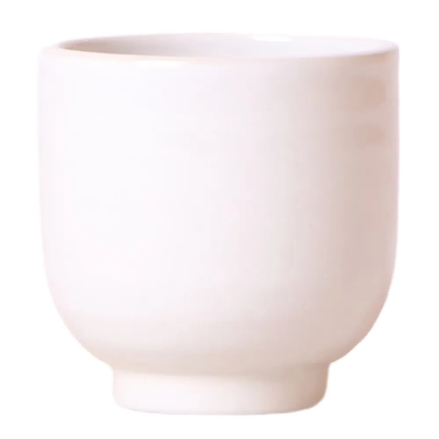 Keramický květináč glazovaný bílý pr. 6 x 5 cm