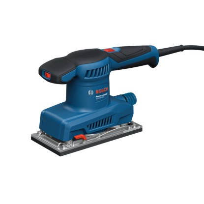 Excentrická bruska Bosch Professional GSS 20-18 A v modré a černé barvě.